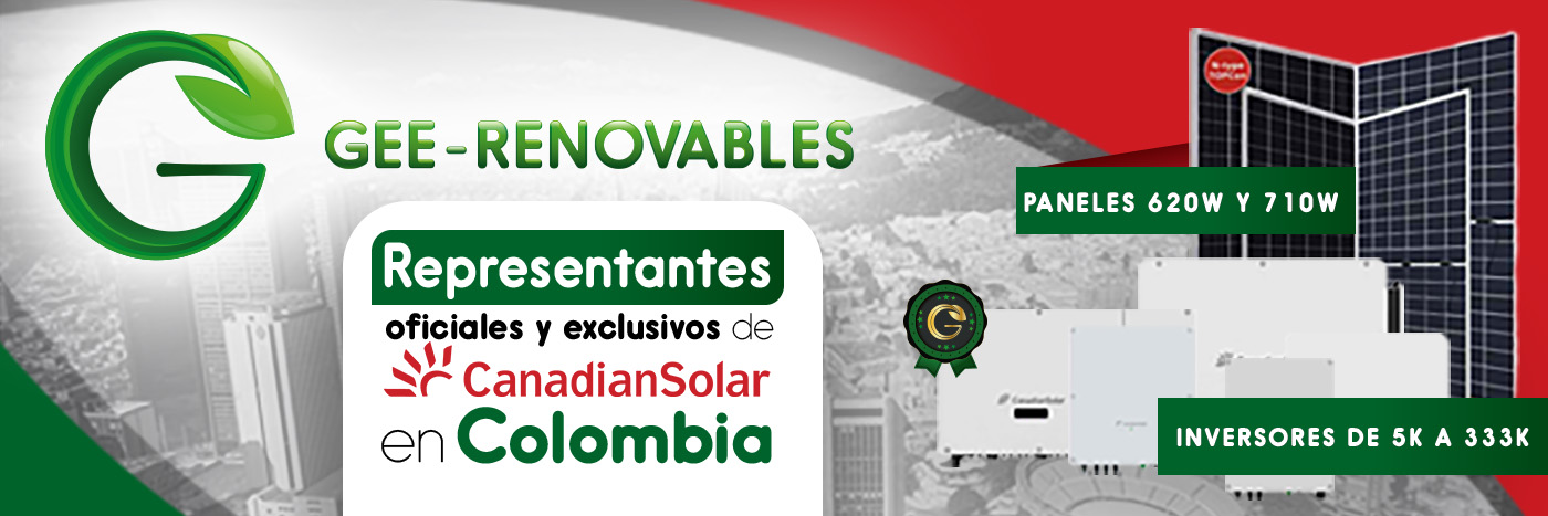 Gee Renovables representantes de canadian solar en colombia