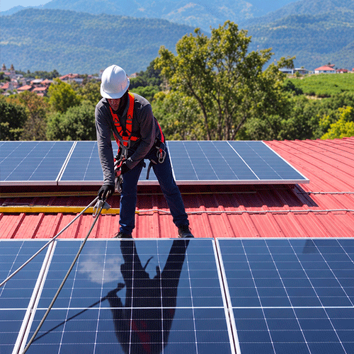 Equipo de GEE-Renovables en campo, durante un proyecto de instalación