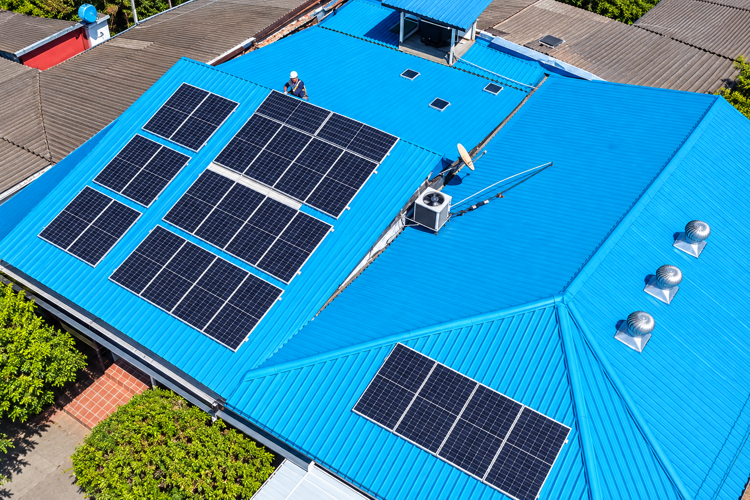 Foto de producto: panel Canadian Solar TOPBiHiKu7 e inversor Felicity IVGM